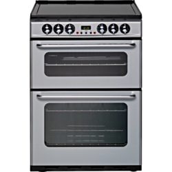 New World EC600DOm 60cm Electric Ceramic Double Oven Cooker in Silver